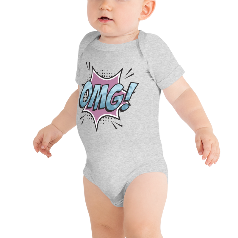 Babybody med texten "OMG!"