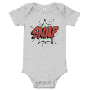 Babybody med texten "SNAP"