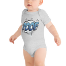 Babybody med texten "POOF"