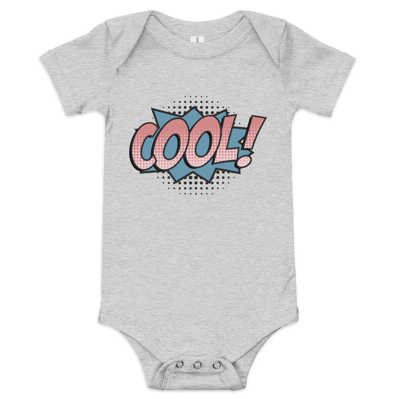 Babybody med texten "COOL!"