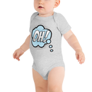 Babybody med texten "OH!"