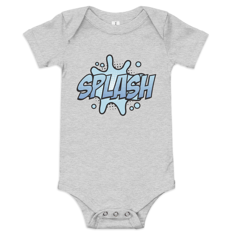 Babybody med texten "SPLASH"