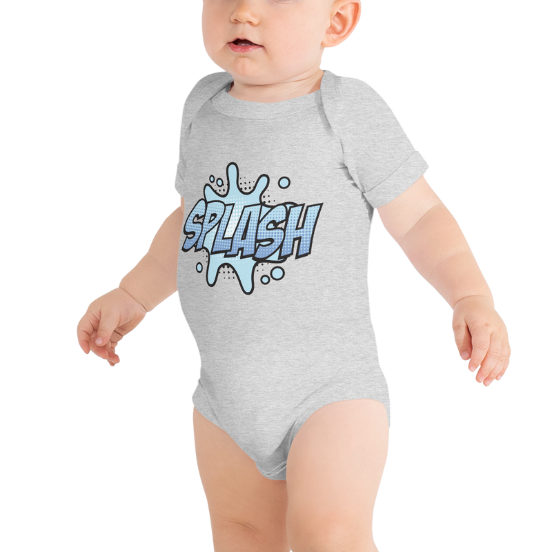 Babybody med texten "SPLASH"