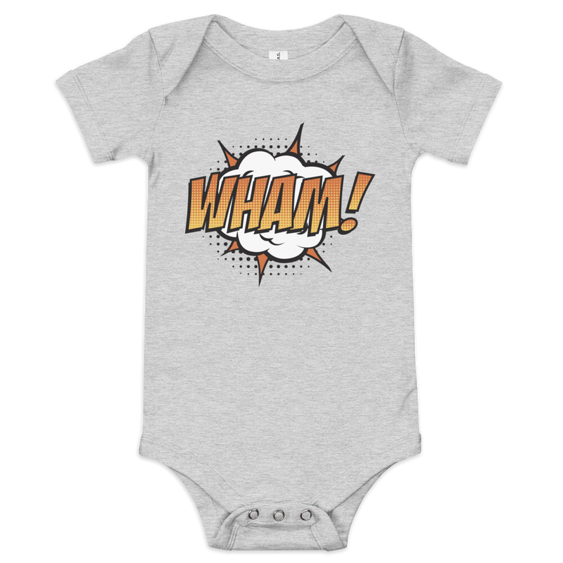Babybody med texten "WHAM!"