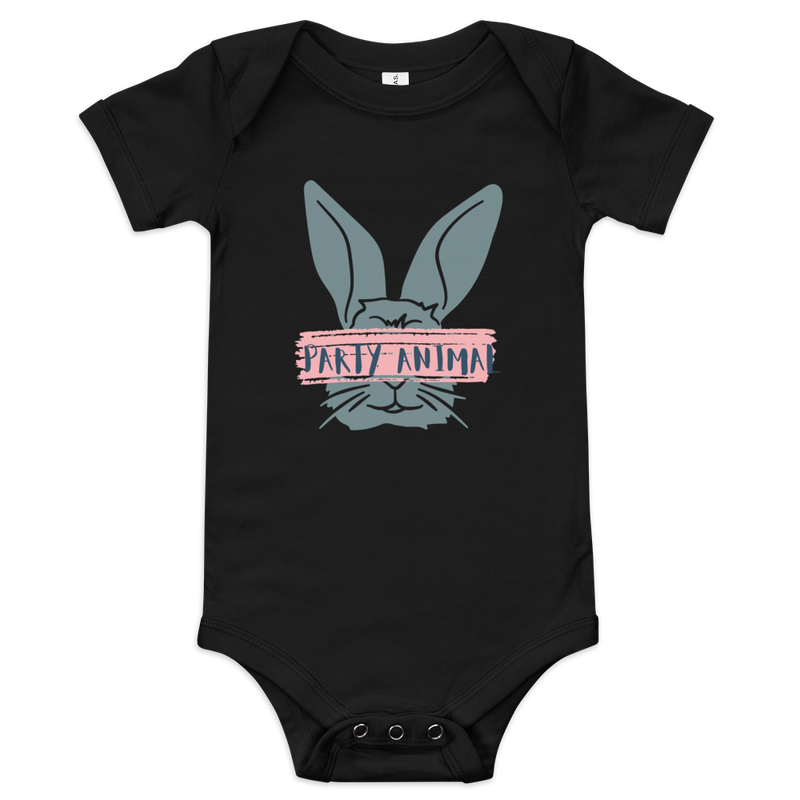 Babybody med texten "Party Animal"