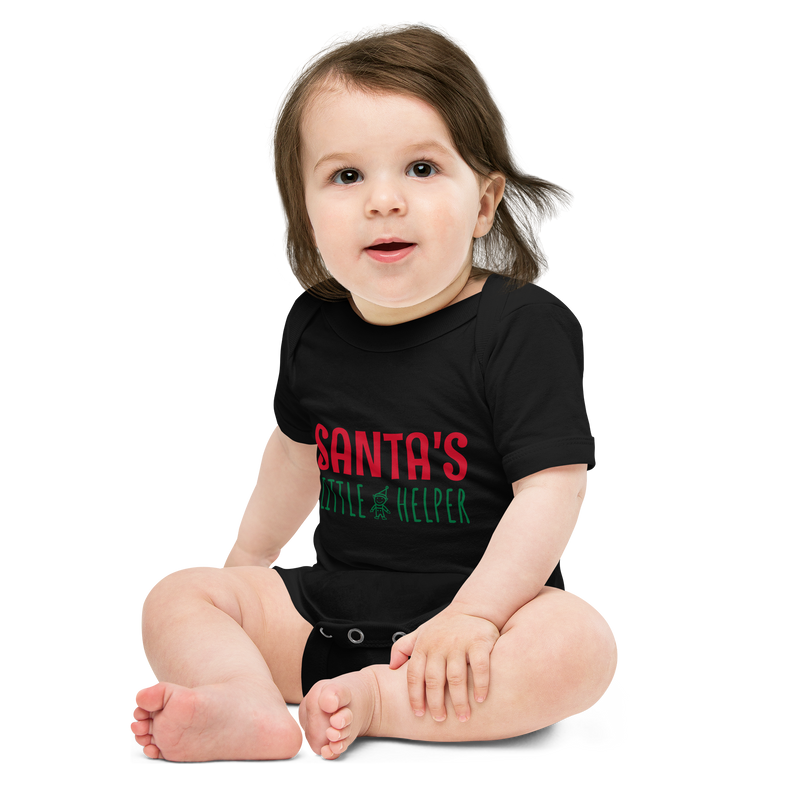 Babybody med texten "Santas little helper"