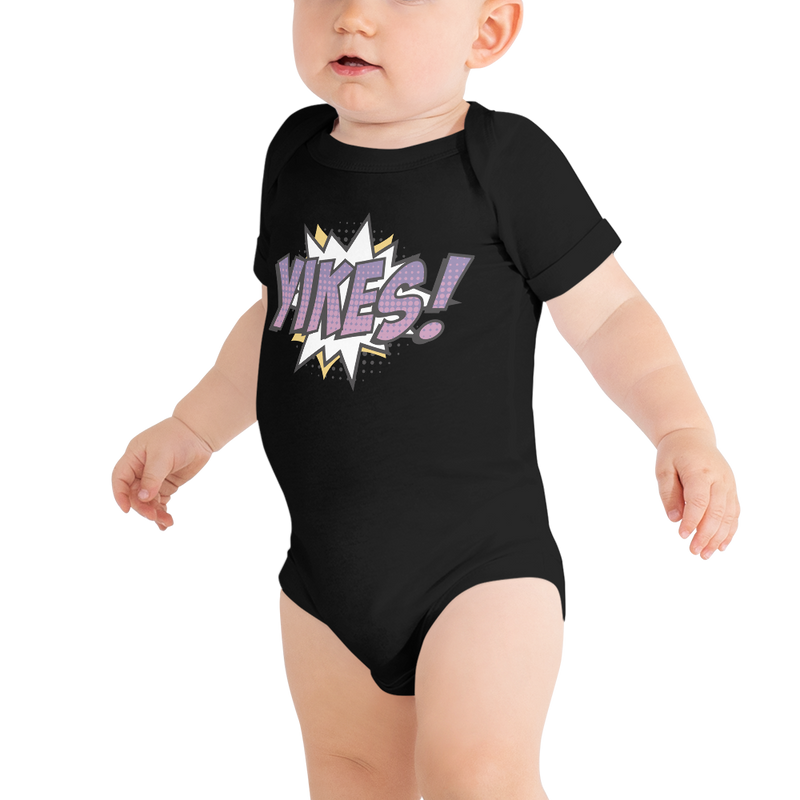 Babybody med texten "YIKES!"