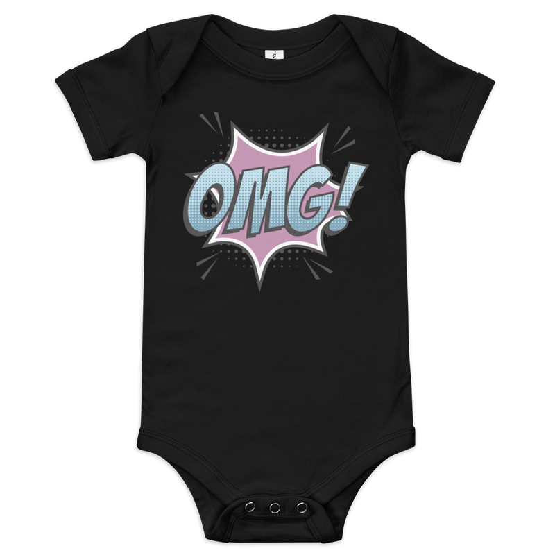 Babybody med texten "OMG!"