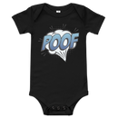 Babybody med texten "POOF"