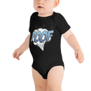 Babybody med texten "POOF"