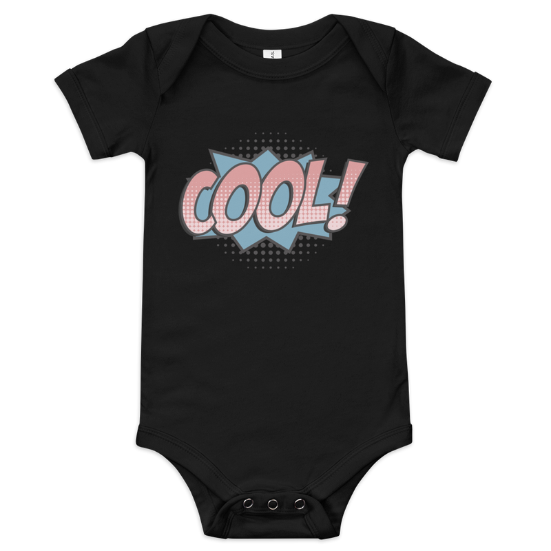 Babybody med texten "COOL!"
