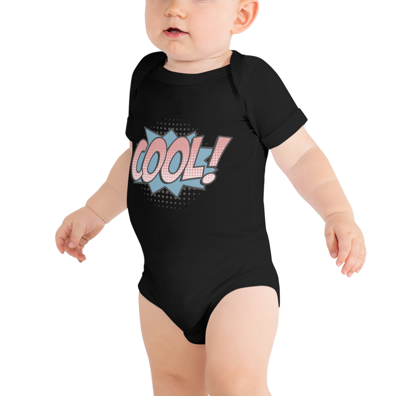 Babybody med texten "COOL!"