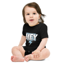 Babybody med texten "HEY"
