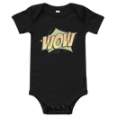 Babybody med texten "WOW"