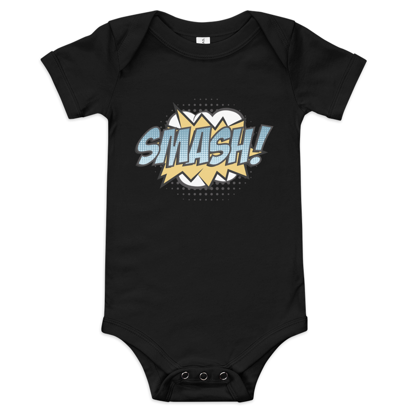 Babybody med texten "SMASH!"