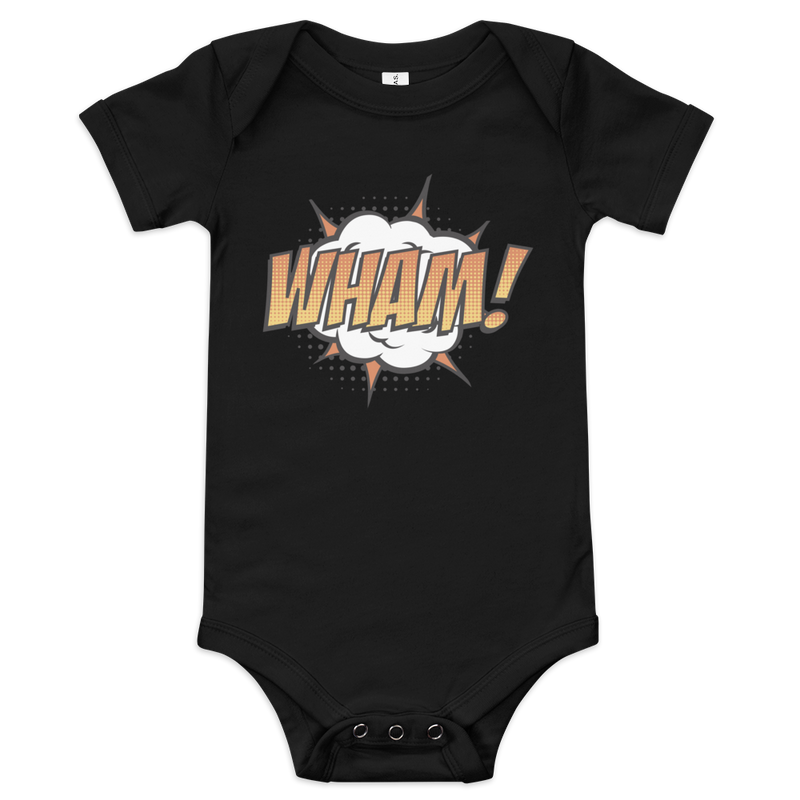 Babybody med texten "WHAM!"