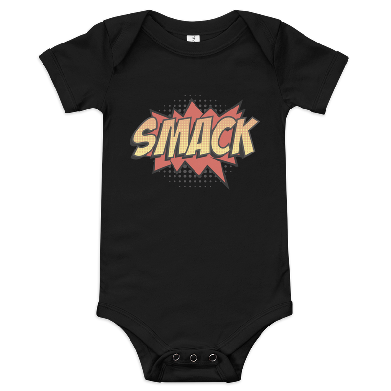 Babybody med texten "SMACK"