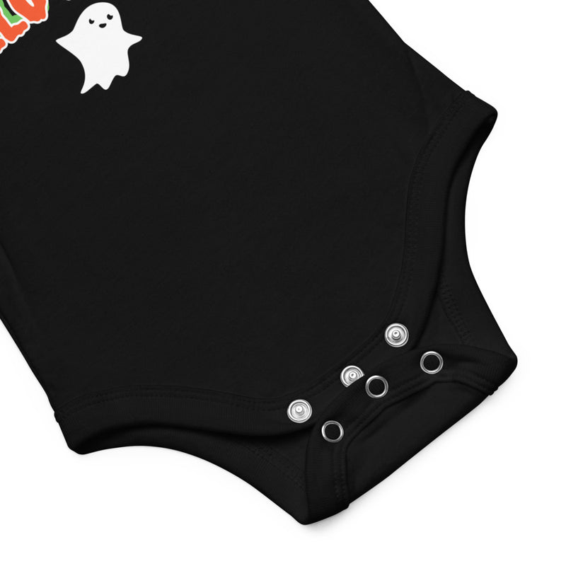 Babybody med texten "Min första Halloween"