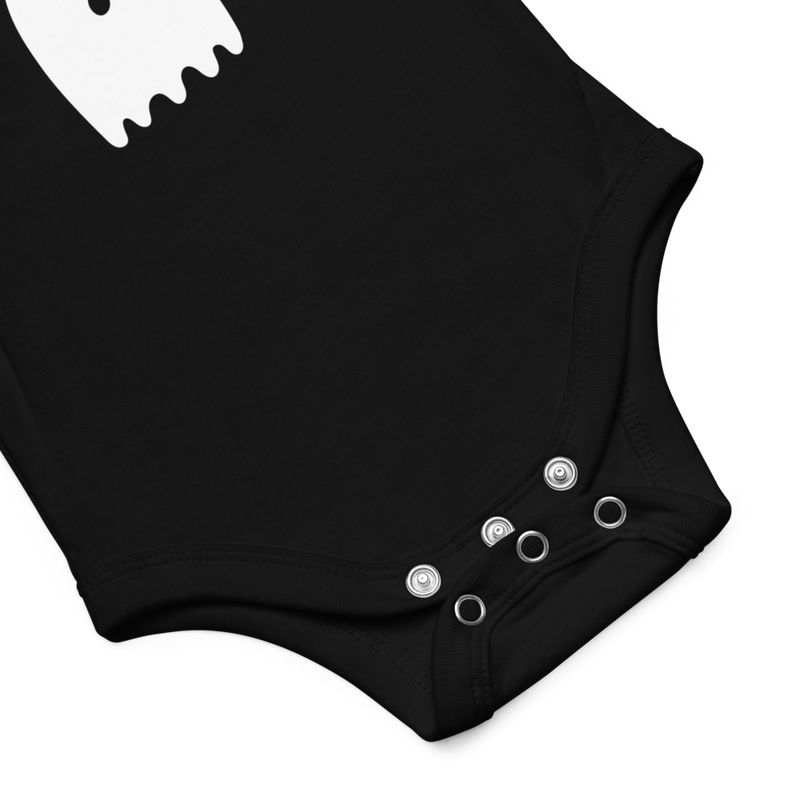 Babybody med texten "Booo"