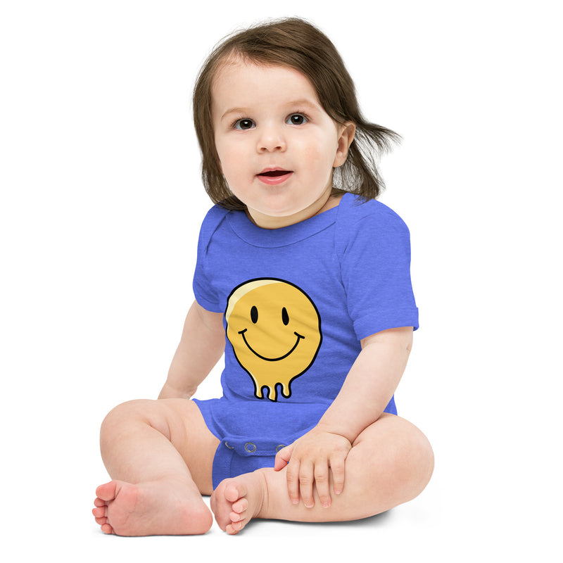 Babybody med smältande smiley