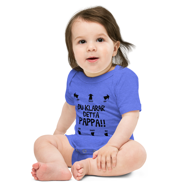 Babybody med texten "Du klarar detta pappa"