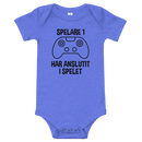 Babybody med texten "Spelare 1 har anslutit"