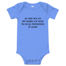 Babybody med texten "Social distansering"