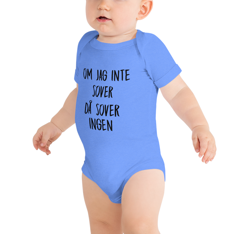 Babybody med texten "Om jag inte sover"