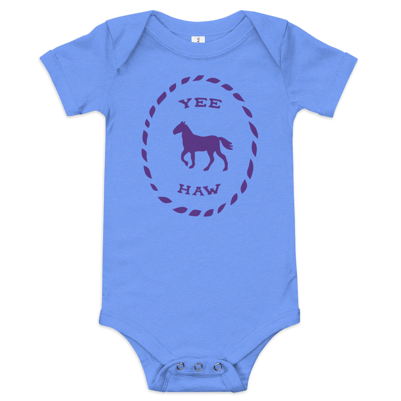 Babybody med texten "YEE HAW"