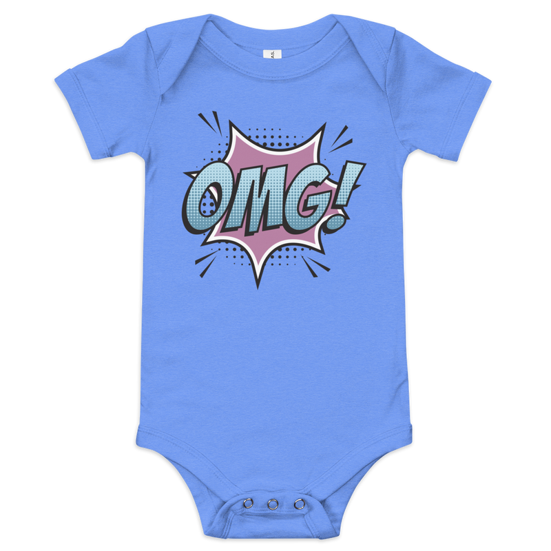 Babybody med texten "OMG!"