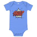 Babybody med texten "SNAP"