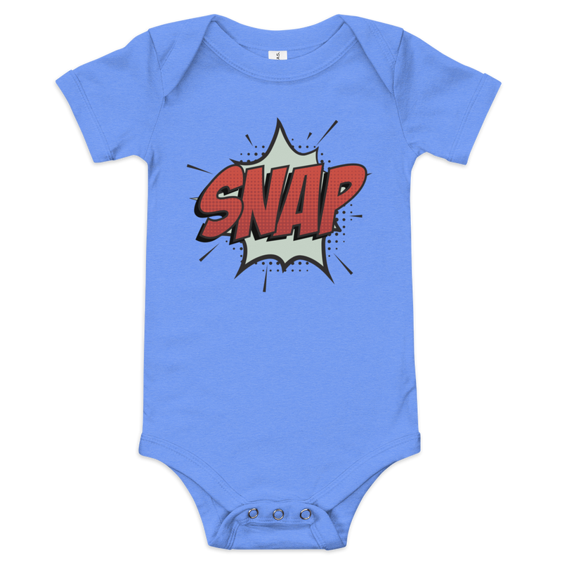 Babybody med texten "SNAP"