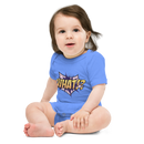 Babybody med texten "WHAT!?"