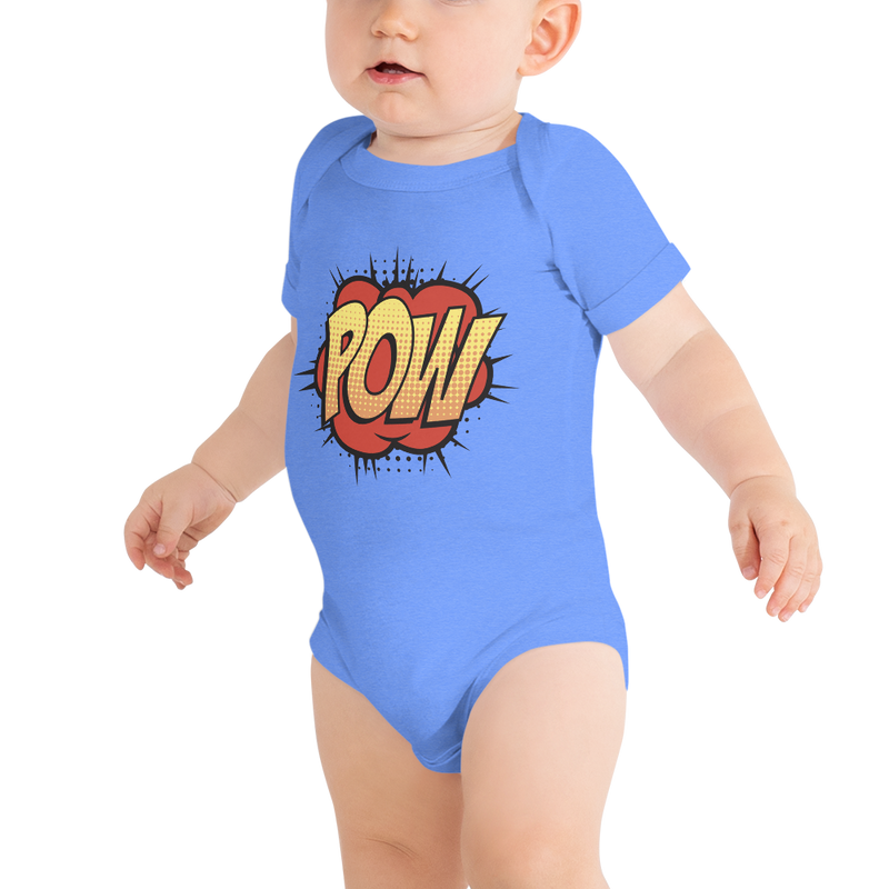 Babybody med texten "POW"