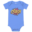 Babybody med texten "CRASH"