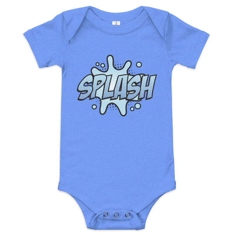 Babybody med texten "SPLASH"