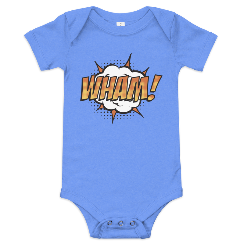 Babybody med texten "WHAM!"