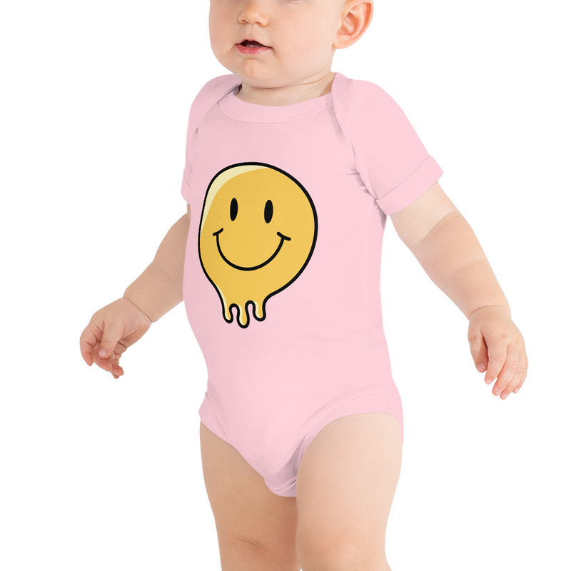 Babybody med smältande smiley