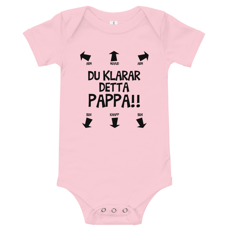 Babybody med texten "Du klarar detta pappa"