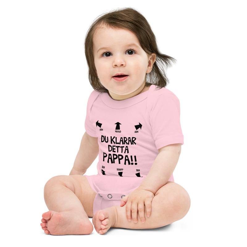 Babybody med texten "Du klarar detta pappa"