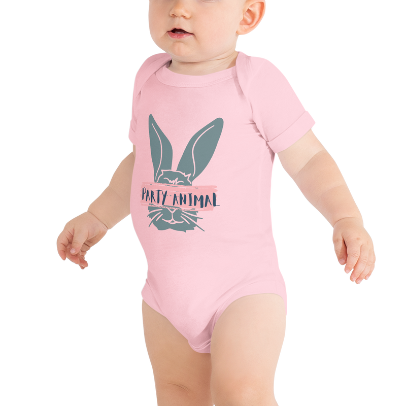 Babybody med texten "Party Animal"