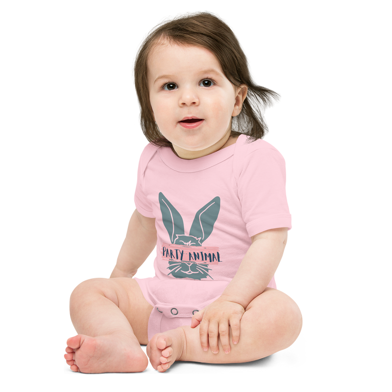 Babybody med texten "Party Animal"