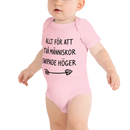 Babybody med texten "Allt för att två människor swipade höger"