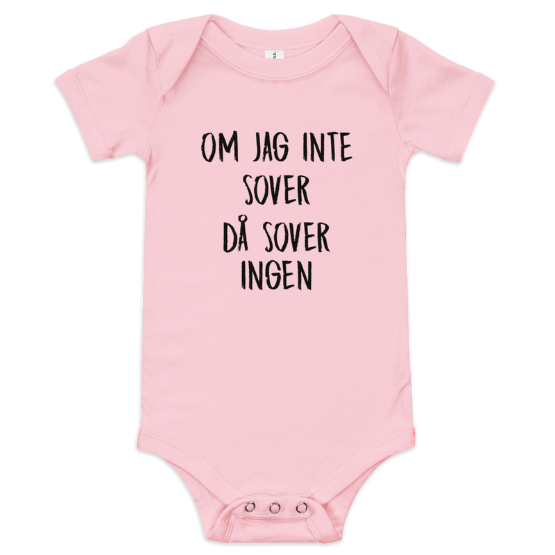 Babybody med texten "Om jag inte sover"