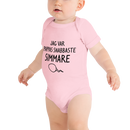 Babybody med texten "Jag var pappas snabbaste simmare"