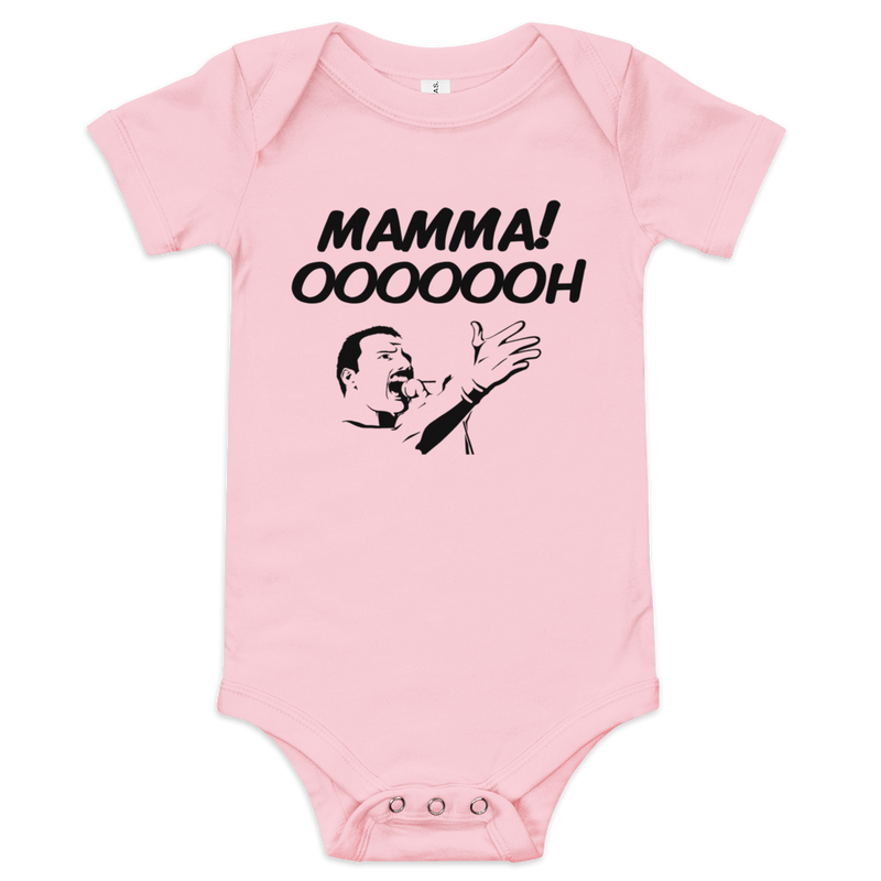 Babybody med texten "Mamma oooooh!"