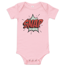 Babybody med texten "SNAP"