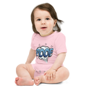 Babybody med texten "POOF"