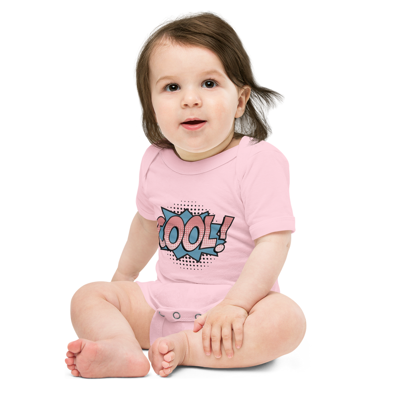 Babybody med texten "COOL!"