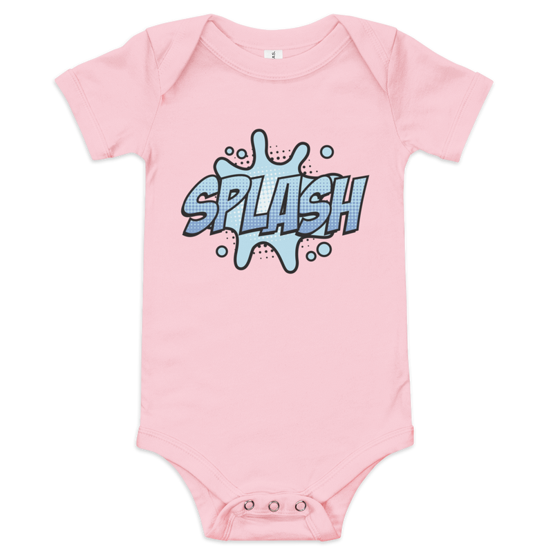 Babybody med texten "SPLASH"